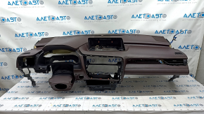 Торпедо передняя панель с AIRBAG Lexus RX350 16-19 коричневая