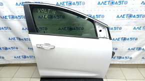 Ansamblu ușă față dreapta Chevrolet Volt 16 - alb G1W, fără cheie, poke, zgârieturi pe mâner