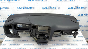 Торпедо передняя панель с AIRBAG Mitsubishi Outlander 14-22 черная, ржавый пиропатрон