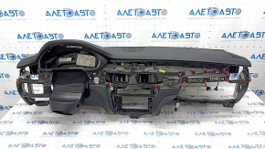 Торпедо передняя панель с AIRBAG BMW X5 F15 14-18 кожа черная Dakota, под проекцию