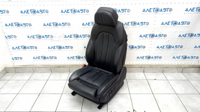 Scaun sofer BMW X5 F15 14-18 fara airbag, electric, memorie, Confort, piele Dakota neagra, husa crapata, sparta