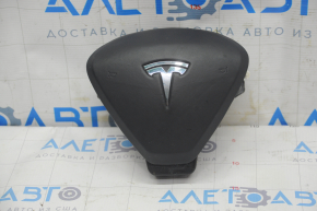 Airbag airbag în volanul șoferului Tesla Model S 12-20 piele tip 1, negru, frecat