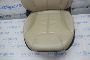 Scaun sofer Tesla Model S 12-15 dorest, tip 2, cu airbag, electric, incalzit, piele bej, uzat, pentru curatare