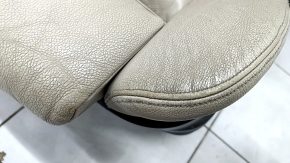 Водительское сидение BMW X5 E70 07-13 без airbag, тип 2, электро и память, кожа, с коленным подпором, бежевое, потерто, под химчистку