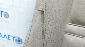Водительское сидение BMW X5 E70 07-13 без airbag, тип 2, электро и память, кожа, с коленным подпором, бежевое, потерто, под химчистку