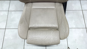 Водительское сидение BMW X5 E70 07-13 без airbag, тип 2, электро и память, кожа, с коленным подпором, бежевое, потерто, под химчистку
