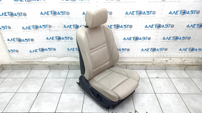 Пассажирское сидение BMW X5 E70 07-13 без airbag, тип 2, электро, кожа, бежевое, с коленным подпором, потерто, царапина, под чистку