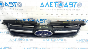 Решетка радиатора grill Ford C-max MK2 13-18 с эмблемой, полез хром, песок