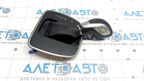 Buton de viteză cu plăcuță schimbător Ford C-max MK2 13-18 piele neagră, zgârieturi