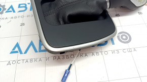 Buton de viteză cu plăcuță schimbător Ford C-max MK2 13-18 piele neagră, zgârieturi