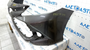 Бампер передний голый Toyota Camry v70 18-20 LE\XLE без парктроников, графит, прижат, царапины, сломаны крепления, надорван