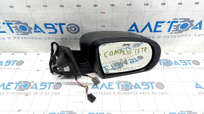 Oglinda dreapta Jeep Compass 17- 3+4 pini, semnalizare, incalzita, gri, Trailhawk, ciobita