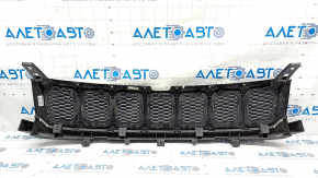Решетка радиатора grill Jeep Compass 17-21 в сборе 3 части Trailhawk, черный глянец, серые вставки, песок