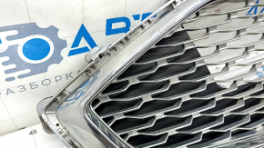 Решетка радиатора grill в сборе с обрамлением Ford Fusion mk5 17-19 хром, песок