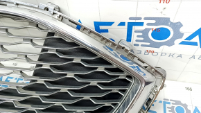 Решетка радиатора grill в сборе с обрамлением Ford Fusion mk5 17-19 хром, песок