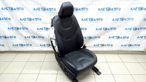 Scaun pasager Ford Fusion mk5 17-20 fara airbag, titan, piele neagra, electric, incalzit, incendiat, pentru curatare