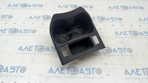 Suport pahare central Nissan Rogue 17-20 negru, pentru scaune incalzite