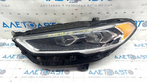 Фара передняя левая в сборе Ford Fusion mk5 17-20 LED, с DRL, песок, надлом крепления