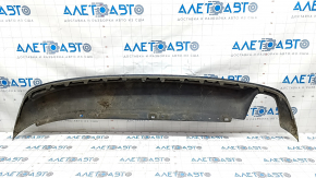 Губа заднего бампера VW Passat b8 16-19 USA R-Line, черный глянец