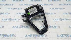 Decorație consola centrală Ford Focus mk3 15-18 rest, SYNC, inserție gri, zgârieturi, crom decojit