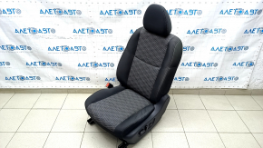 Scaun șofer Nissan Rogue Sport 17-19 fără airbag, electric, pânză, negru cu inserție gri