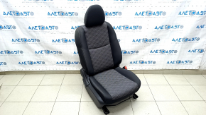 Scaun pasager Nissan Rogue Sport 17- fără airbag, mecanic, pânză, negru cu inserție gri