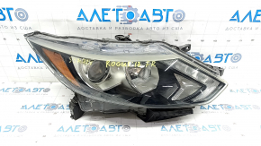 Ansamblu far, dreapta fata Nissan Rogue Sport 17-19 halogen, cu elemente de fixare, nisip