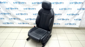 Водительское сидение Audi A4 B9 17-19 с airbag, электро, подогрев, кожа, черное, под химчистку, потрескано