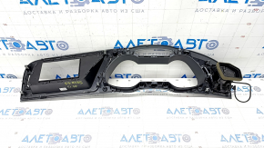 Decorat panou frontal, cadru vitezometru pentru monitor Audi A4 B8 08-16, gri, cu canal de aer, prinderile sunt rupte