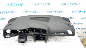 Торпедо передняя панель с AIRBAG Audi A4 B8 13-16 черная рест