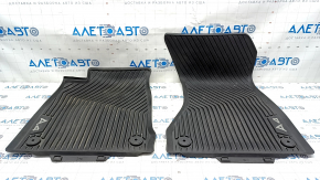 Set covorase interior Audi A4 B9 17-19 cauciuc, negru, pentru curatare