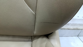 Водительское сидение Audi A4 B8 13-16 без airbag, электрическое, кожа бежевая, под чистку, трещины