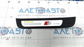 Decorație exterioară a pragului stânga spate Audi A4 B8 08-16 sedan crom S line, zgârieturi