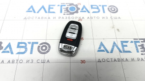 Ключ Audi A4 B8 08-16 smart 4 кнопки, тычки на хроме, царапины