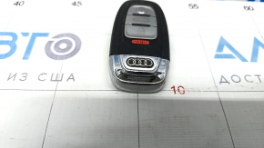 Ключ Audi A4 B8 08-16 smart 4 кнопки, тычки на хроме, царапины