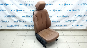 Пассажирское сидение BMW 4 F32 14-20 Coupe с airbag, электрическое, подогрев, кожа коричневая, выгорел пластик, царапины