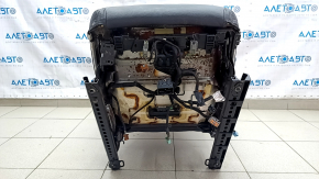Водительское сидение Volvo V90 17-22 без airbag, кожа черная, без накладок и управления, повреждение водой, нерабочая электрика, под чистку