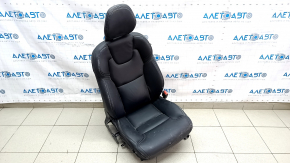 Scaun de pasager Volvo V90 17-22 SUA cu airbag, electric, încălzire, piele neagră