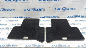 Set de covorașe pentru interior Alfa Romeo Stelvio 18-22, material textil negru, potrivit pentru curățare chimică.