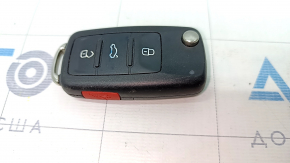 Ключ VW Tiguan 12-16 4 кнопки, раскладной, тычка, потерт