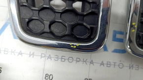 Решетка радиатора grill Jeep Cherokee KL 19-23 рест хром комплект 7шт, тычки на хроме