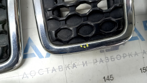 Решетка радиатора grill Jeep Cherokee KL 19-23 рест хром комплект 7шт, тычки на хроме