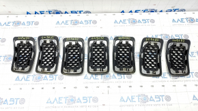Решетка радиатора grill Jeep Cherokee KL 19-23 рест хром комплект 7шт, тычки на хроме