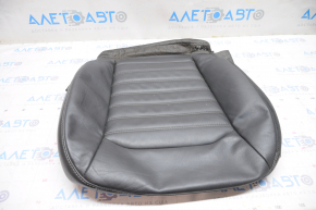 Decorație scaun pasager Ford Fusion mk5 13-16 piele neagră, cusături albe, curățabilă