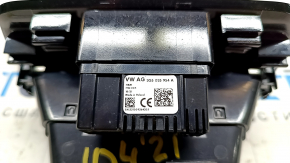 Deflector de conducte de aer pentru consola centrală Volkswagen ID.4 21-23 cu hub USB, lucios, negru, uzat, fără reglare de direcție