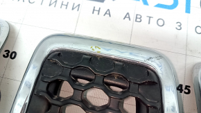 Решетка радиатора grill Jeep Cherokee KL 19-23 рест хром комплект 7шт, тычки на хроме