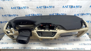 Planșa de bord față cu AIRBAG BMW X3 G01 18-21 negru și bej, fără proiecție, pentru curățare