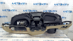 Planșa de bord față cu AIRBAG BMW X3 G01 18-21 negru și bej, fără proiecție, pentru curățare