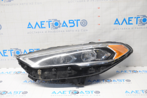 Фара передняя левая в сборе Ford Fusion mk5 17-20 LED, с DRL, песок, царапины