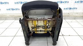 Scaun șofer Nissan Rogue 14-20 fără airbag, mecanic, pânză neagră, curățabil uscat, stricat, ruginit dedesubt